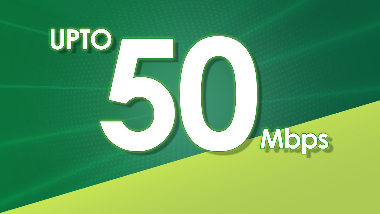 50 Mbps Unlimited I PTCL Unlimited Internet